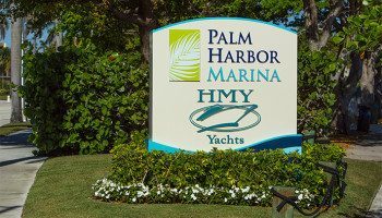 Palm Harbor Marina sign in South Florida