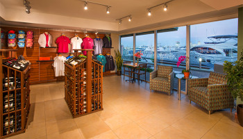 Large selection of wine and Palm Harbor Marina apparel in South Florida