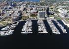 Large boat slips of up to 250 ft in Palm Harbor Marina in South Florida